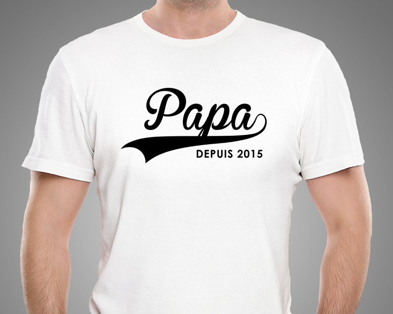 Tee shirt personnalisé homme - Papa Depuis