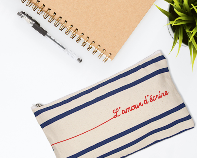 Trousse marinière personnalisable - Rentrée