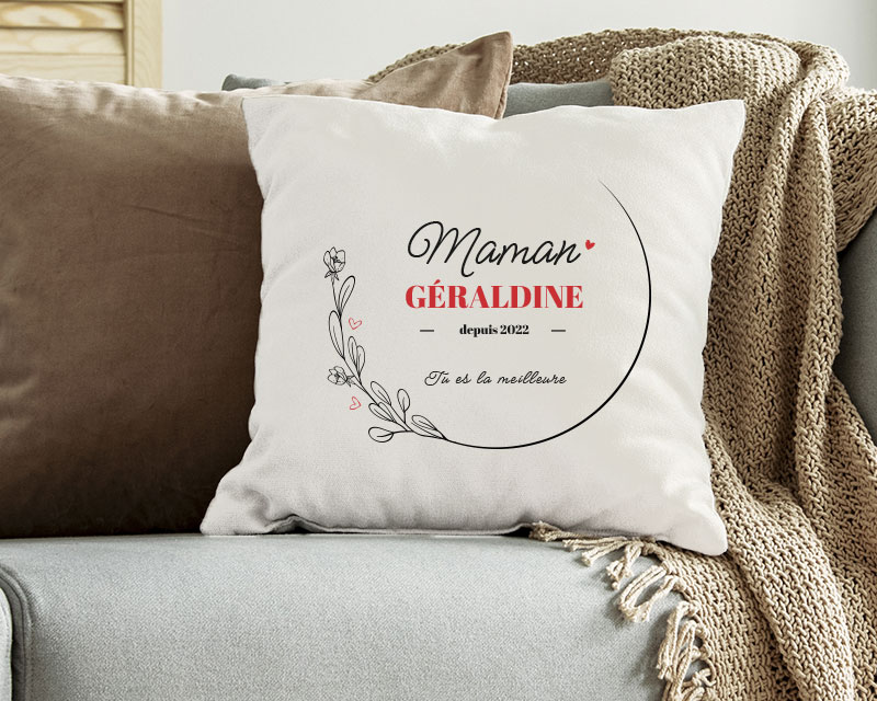 Coussin personnalisé - Maman Depuis