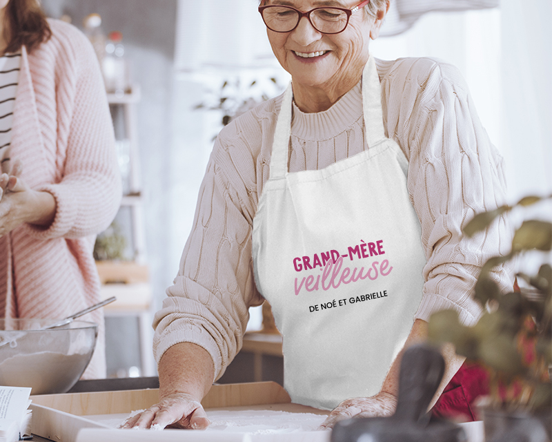 Tablier personnalisé femme - Grand mère-veilleuse