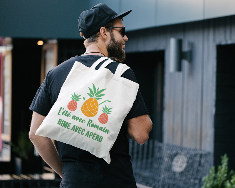 Tote bag personnalisé - Collection Été Ananas