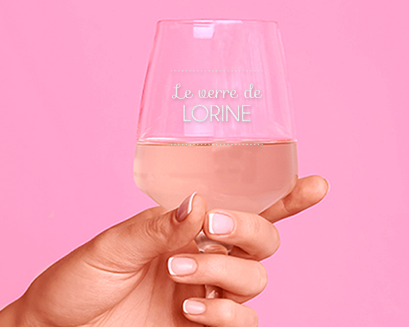 Verre à vin personnalisable - "Le verre de" - Femme