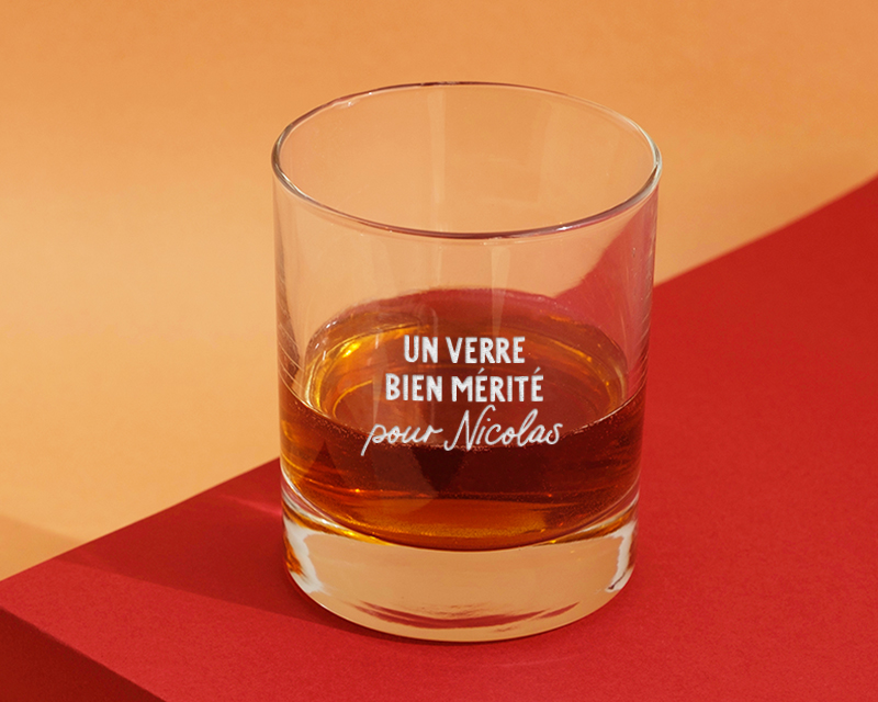 Verre à whisky personnalisé - Texte