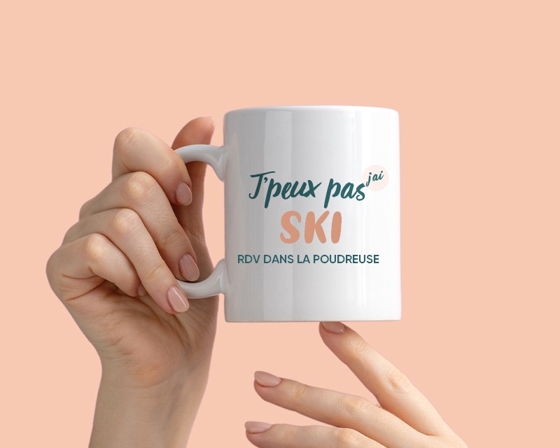 Mug personnalisé - J'peux pas j'ai ski