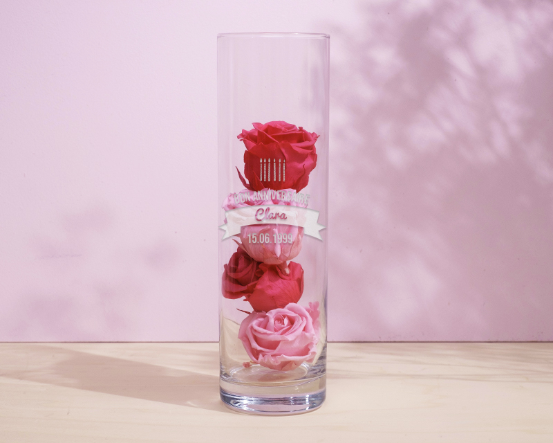 Vase Personnalisable Gravé - Collection bougies d'anniversaire