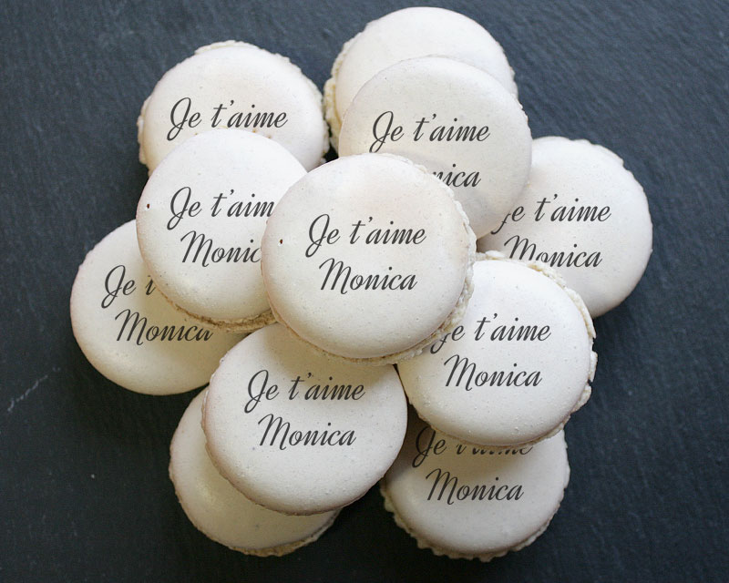 Macarons personnalisés Message