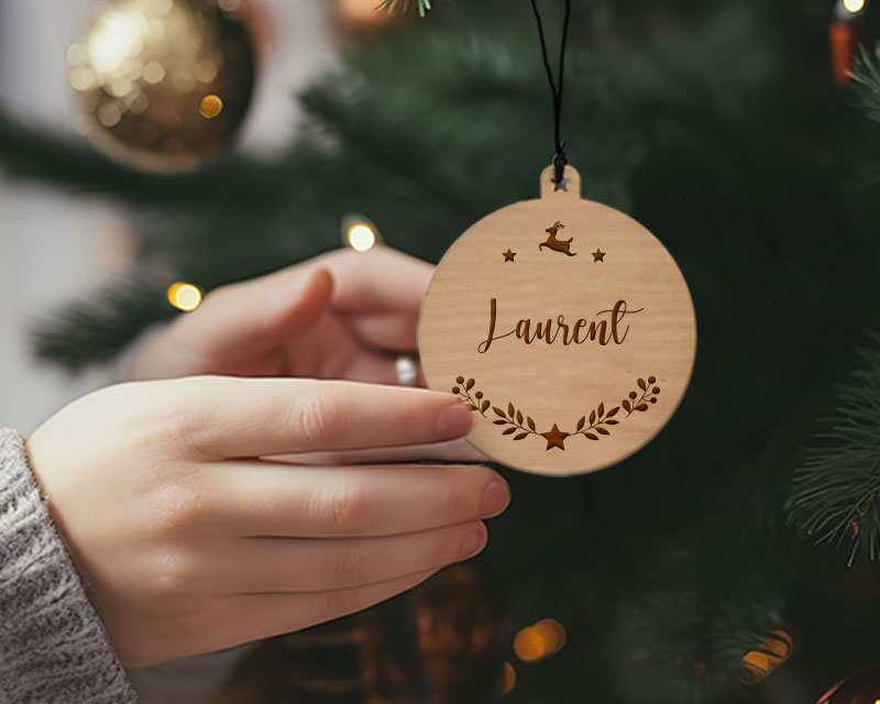 Boule de Noël personnalisée prénom