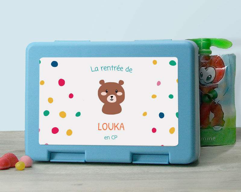 Boîte à goûter personnalisable - Collection Animaux