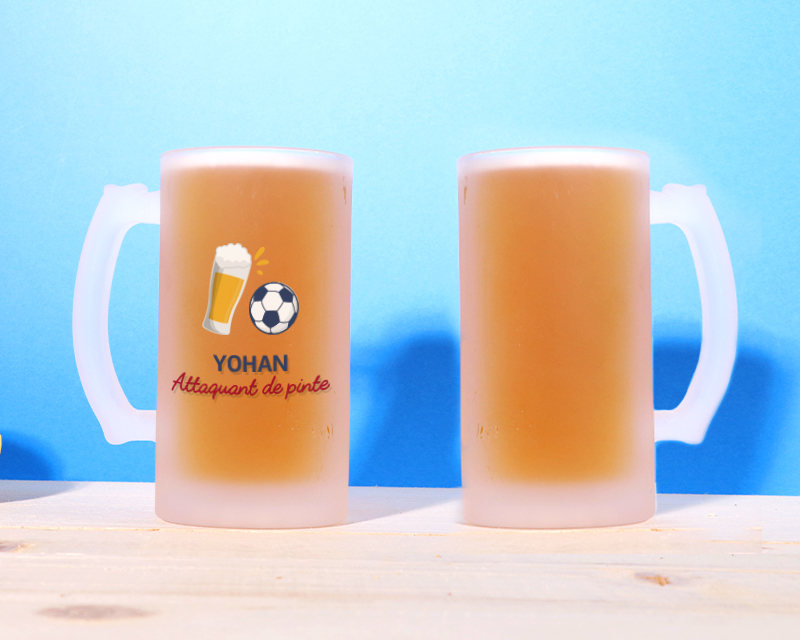 Chope de bière personnalisée - Apéro Foot