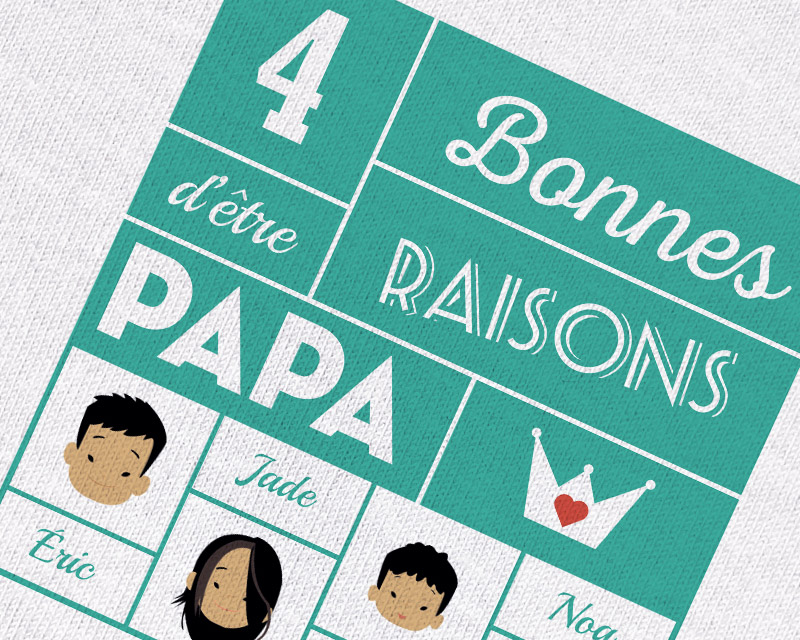 Tee shirt personnalisé papa - Family Circus