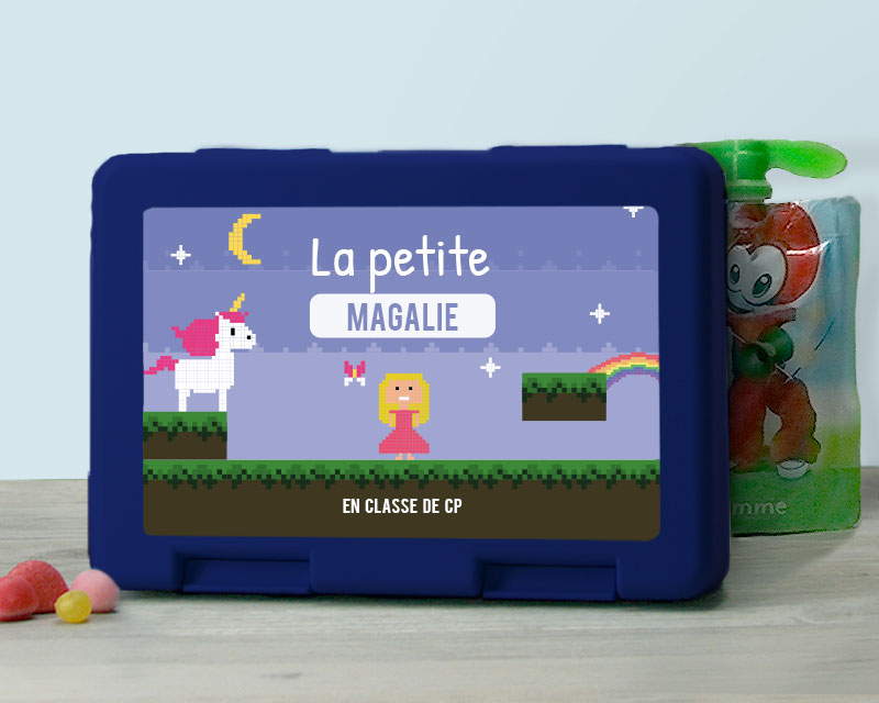 Boîte à goûter personnalisable - Jeux Vidéo Rétro - Version Fille