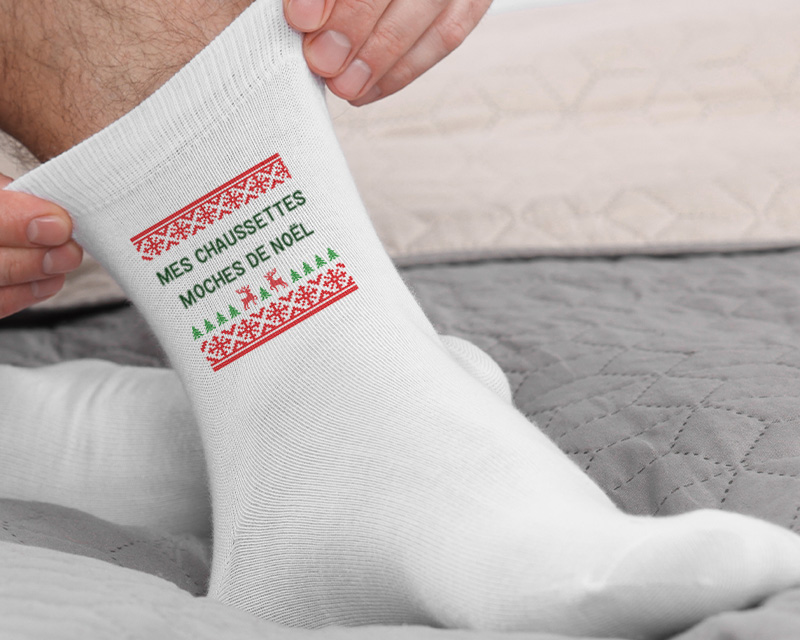 Chaussettes de Noël personnalisées - Message