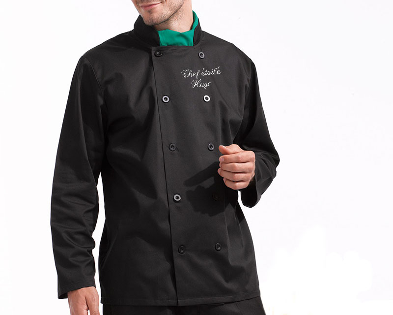 Veste de Cuisinier noire Brodée