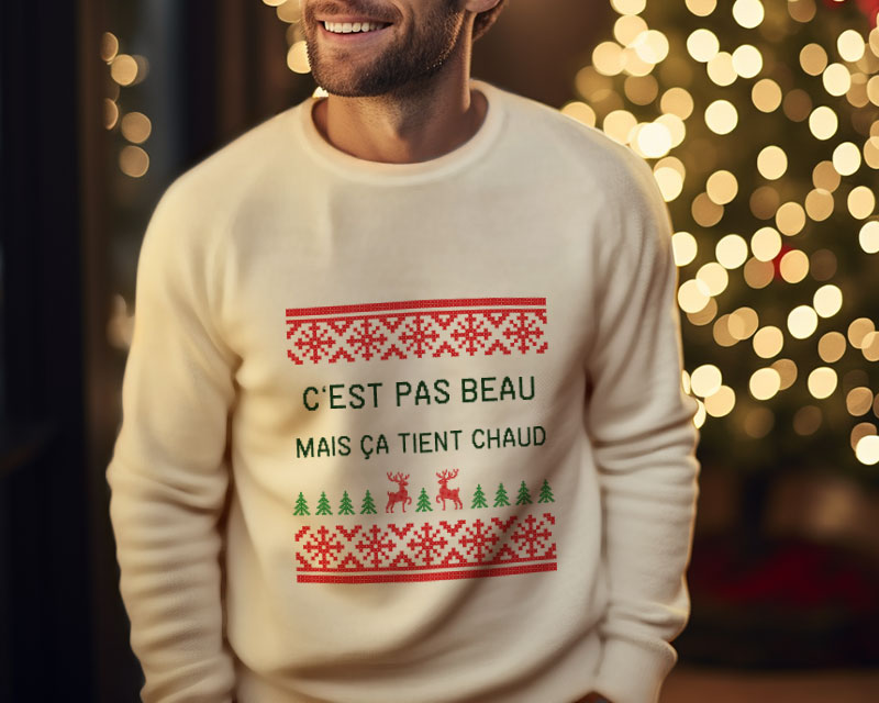 Pull de Noël personnalisé - Message