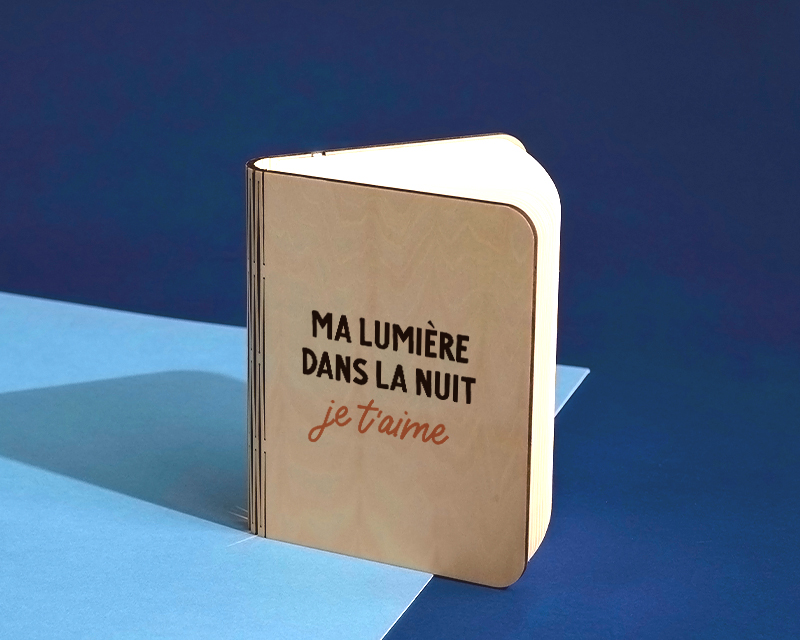 Lampe livre lumineux personnalisé - Message