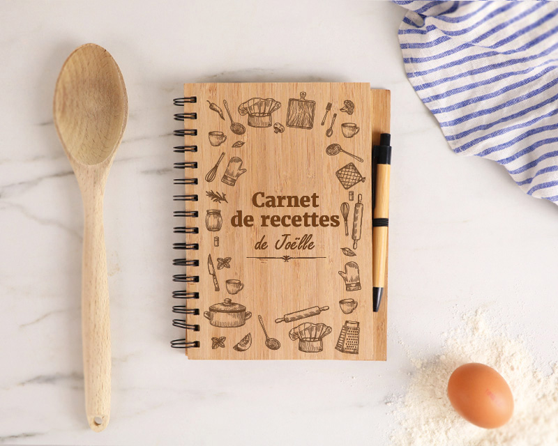 Cahier en bois - Recettes