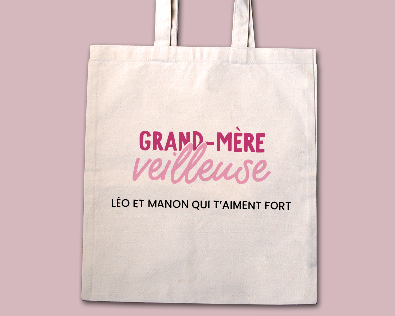 Tote bag personnalisé - Grand mère-veilleuse