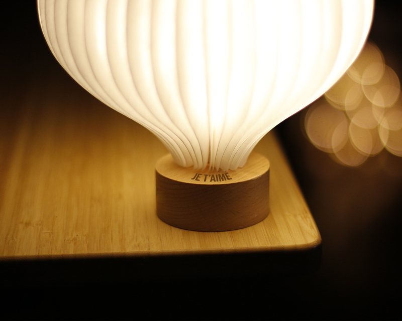 Lampe pliante forme ballon - Message