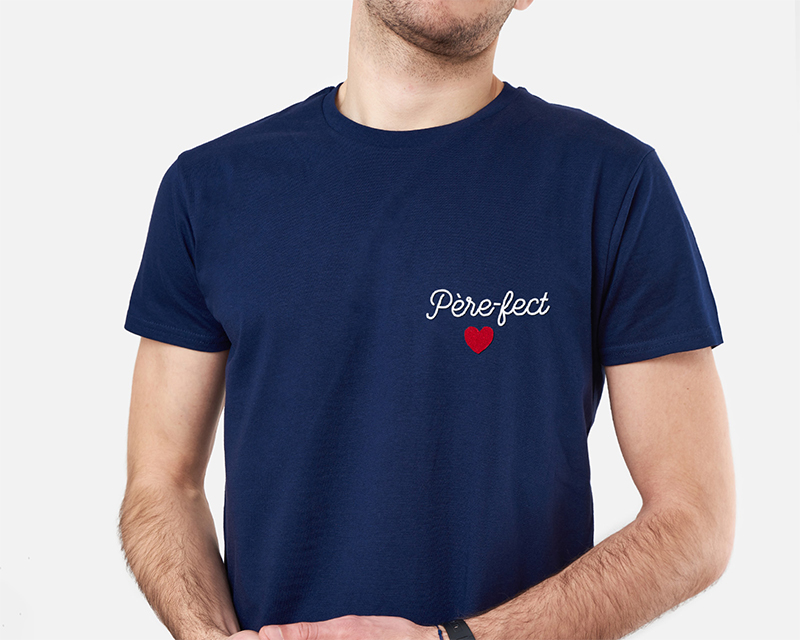 T-shirt homme personnalisé brodé - Coeur