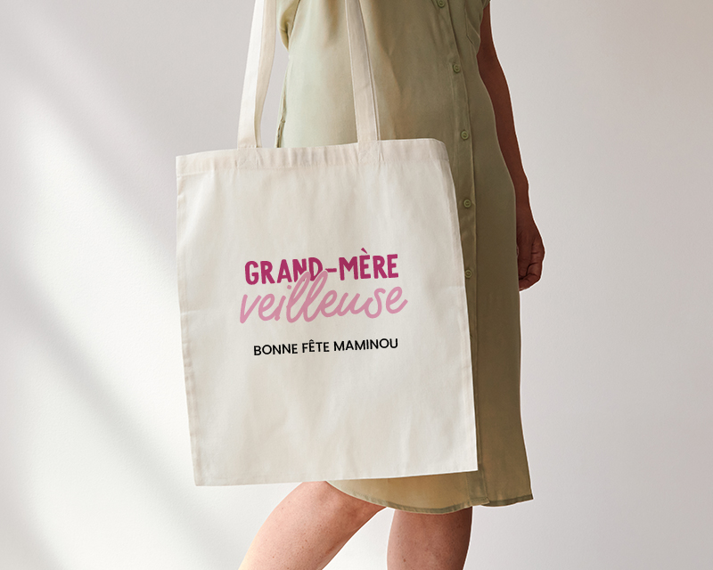 Tote bag personnalisé - Grand mère-veilleuse