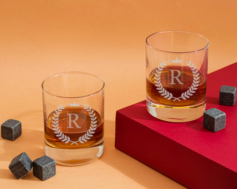 Verre à Whisky Personnalisable - Monogramme Royal