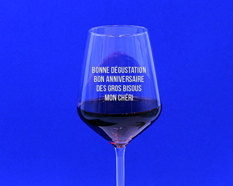 Verre à vin personnalisé - Message