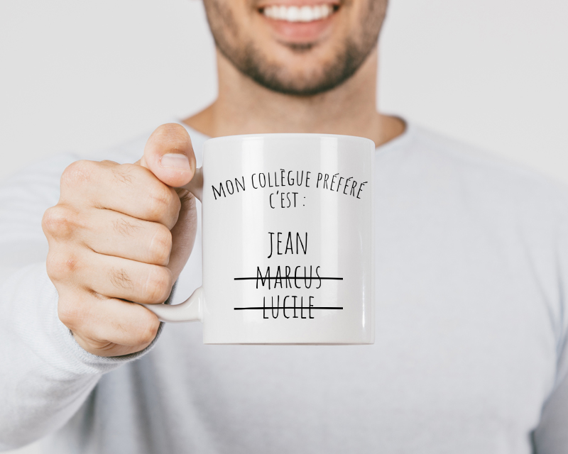 Mug personnalisé prénom - Collègue Préféré