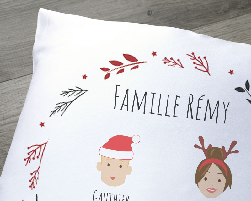 Coussin de Noël personnalisé - Family Circus