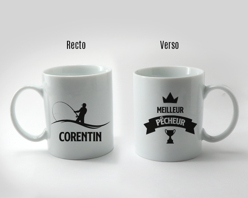 Mug personnalisé prénom - Pêcheur