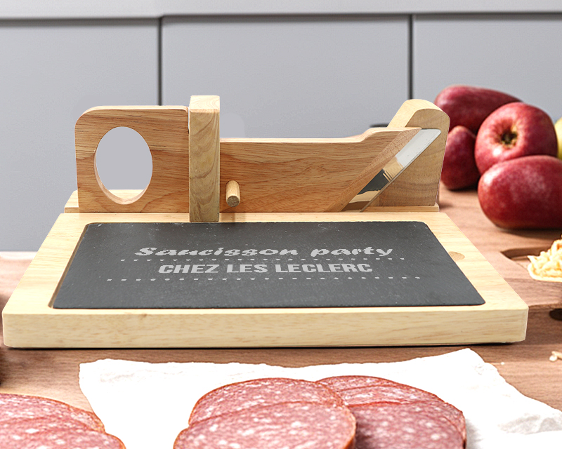 Guillotine à saucisson personnalisée - Message