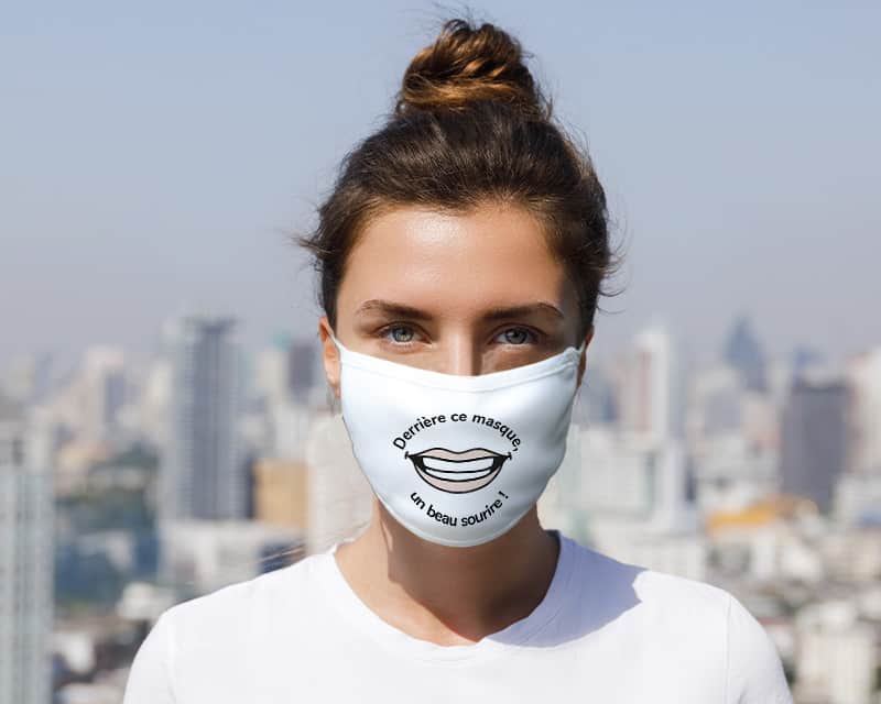 Masque pour visage personnalisé - Sourire