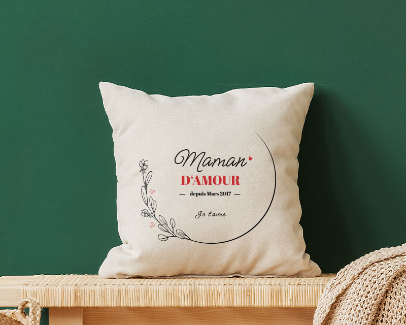 Coussin personnalisé - Maman Depuis