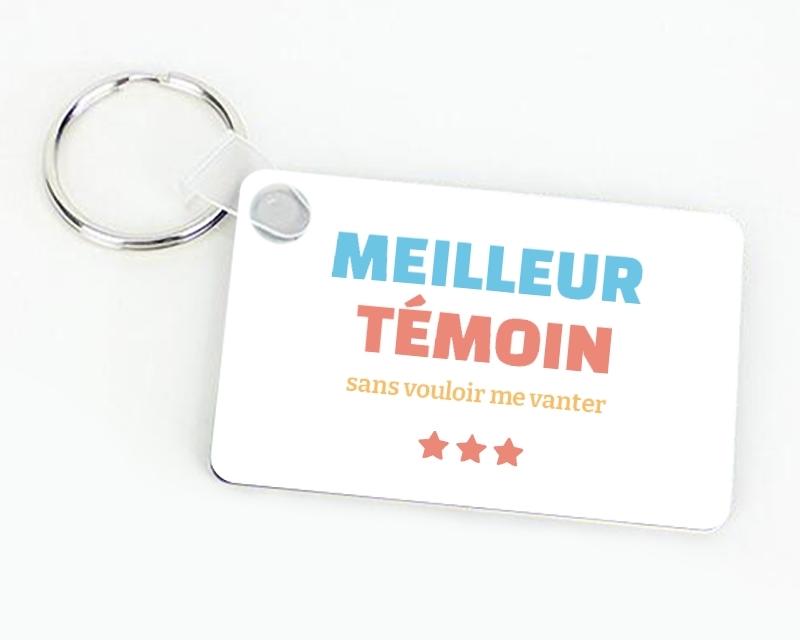 Porte-clés personnalisable - Meilleur Témoin