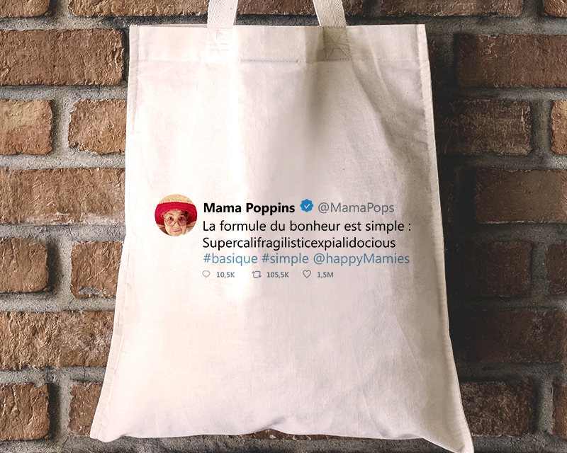 Tote Bag Personnalisable - Tweet Célèbre - 100% coton naturel