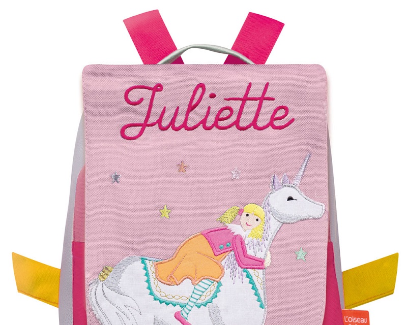 Sac à dos brodé Licorne