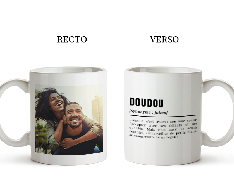 Mug personnalisé couple - Définition Amour