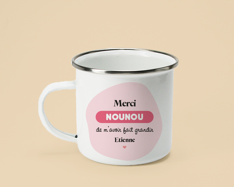 Mug émaillé personnalisé photo - Nounou