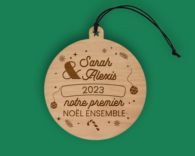 Boule de Noël personnalisée couple - Premier Noël ensemble