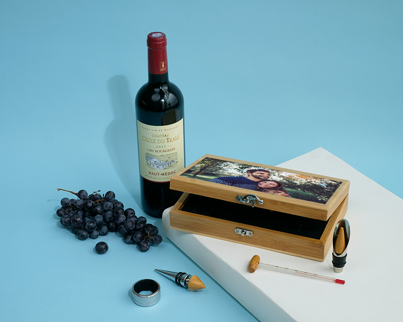 Coffret sommelier personnalisé - 5 accessoires - Photo