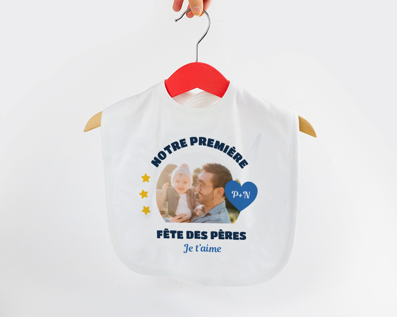 Bavoir bébé Personnalisable - Première Fête des Pères