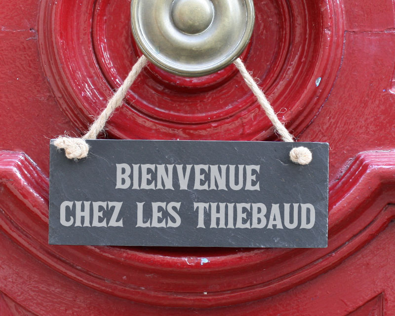 Plaque de porte personnalisée - Message