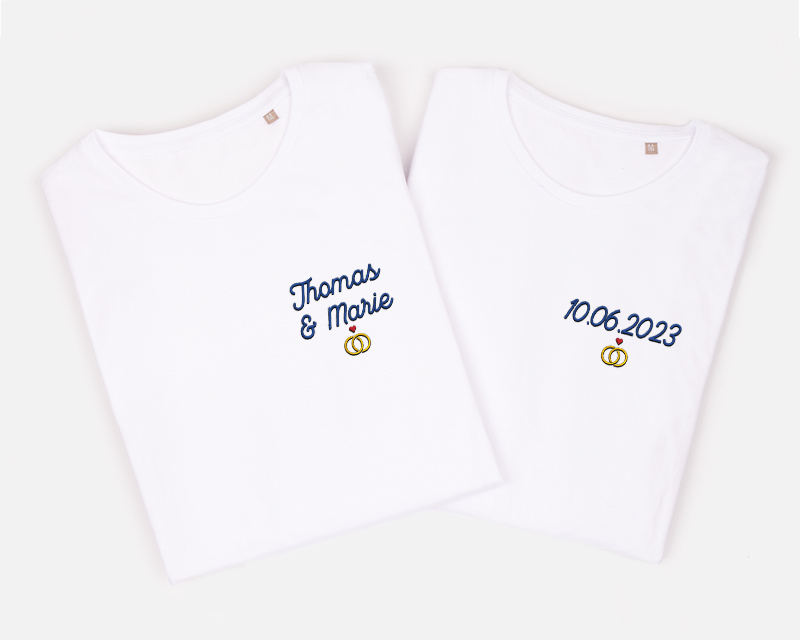 Tee shirt personnalisé femme - Brodé - Mariage