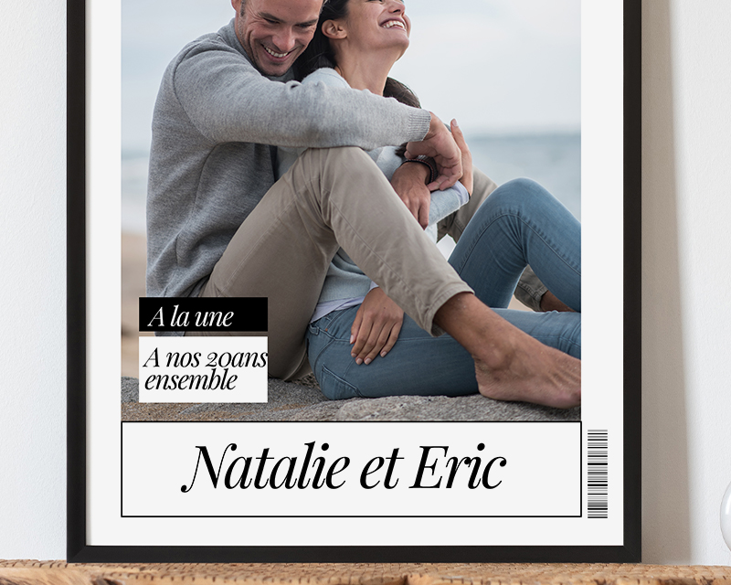 Poster photo personnalisé - Fausse Une de Magazine Couple