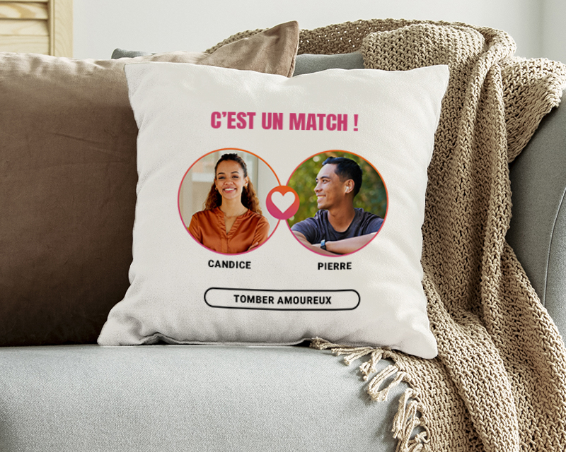 Coussin personnalisé - It's a match