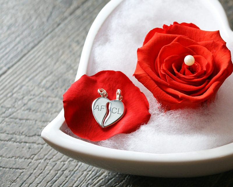 Pendentif Coeur à Partager en Argent véritable