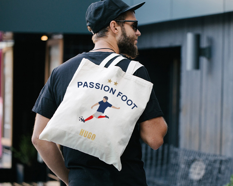 Tote bag personnalisé - Passion Football