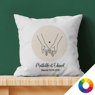 Coussin personnalisé - Dessin au trait